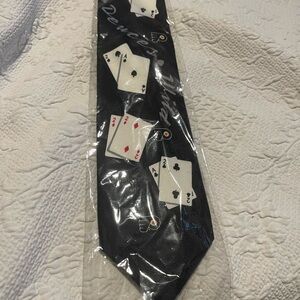 Black Playing Cards Deuces Wild Philadelphia Flyers 29” Tie New in Package